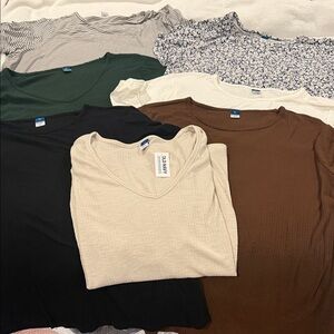 Lot of 7 Old Navy Women's Short Sleeve Luxe Tshirts